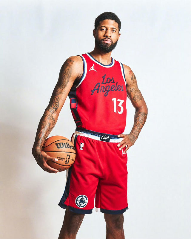 Clippers GEORGE # 13 Red NBA Jerseys