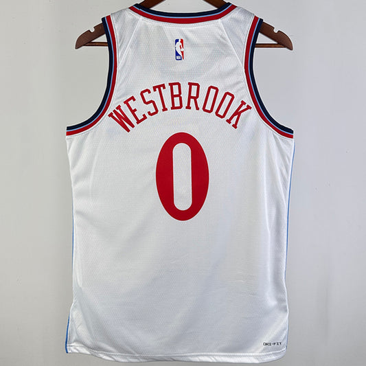 2024/25 Clippers WESTBROOK #0 White NBA Jerseys