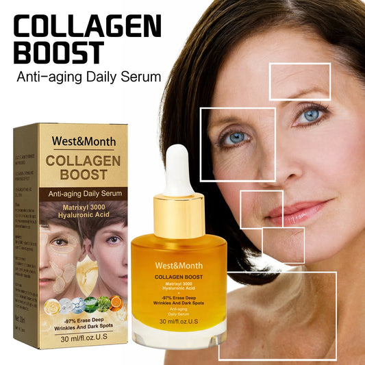 West&Month Collagen Anti Wrinkle Essence To Fade Spots, Repair Skin Barrier, Moisturize And Moisturize