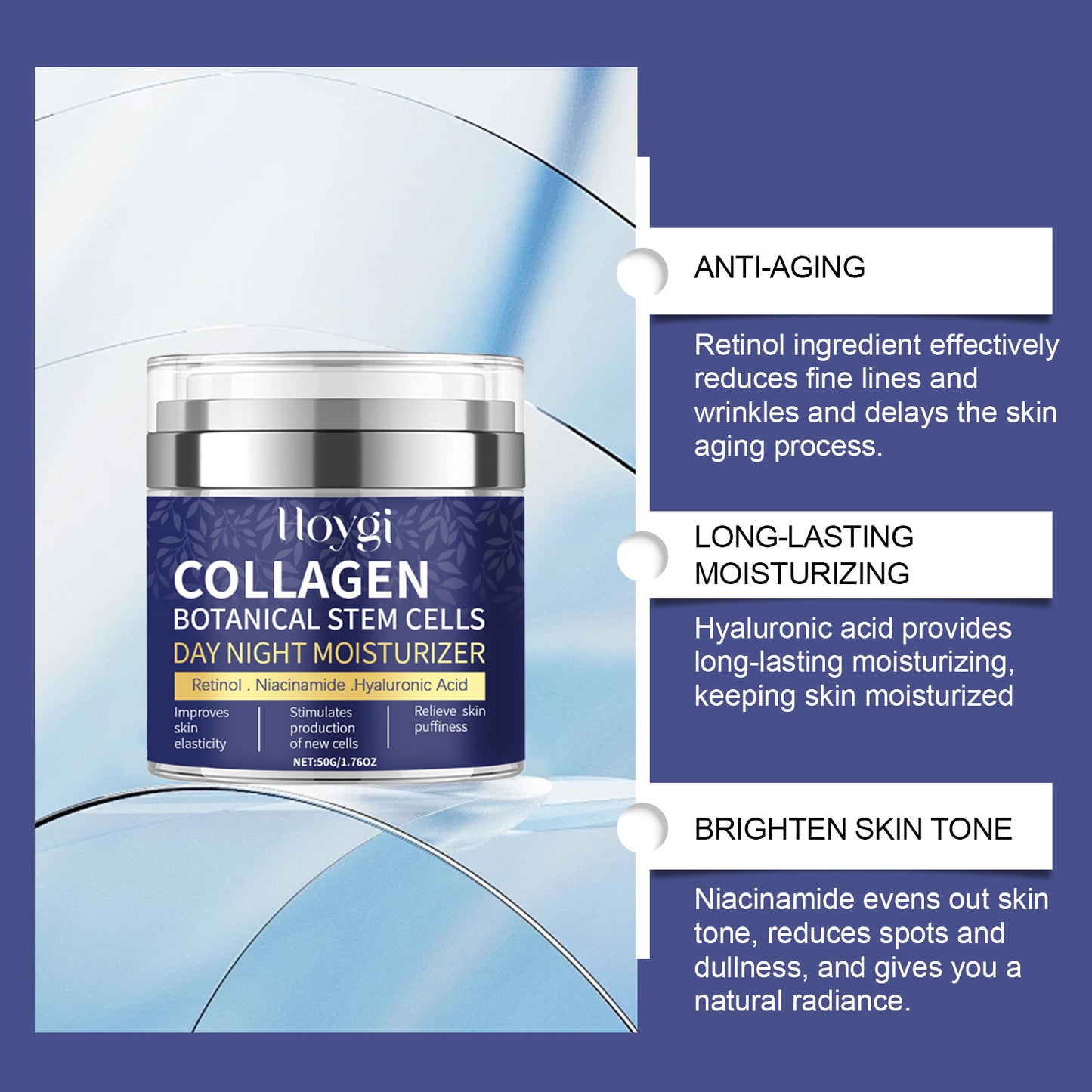 Retinol Collagen Facial Moisturizing Cream Collagen - Smooth, Radiant, and More Youthful Skin