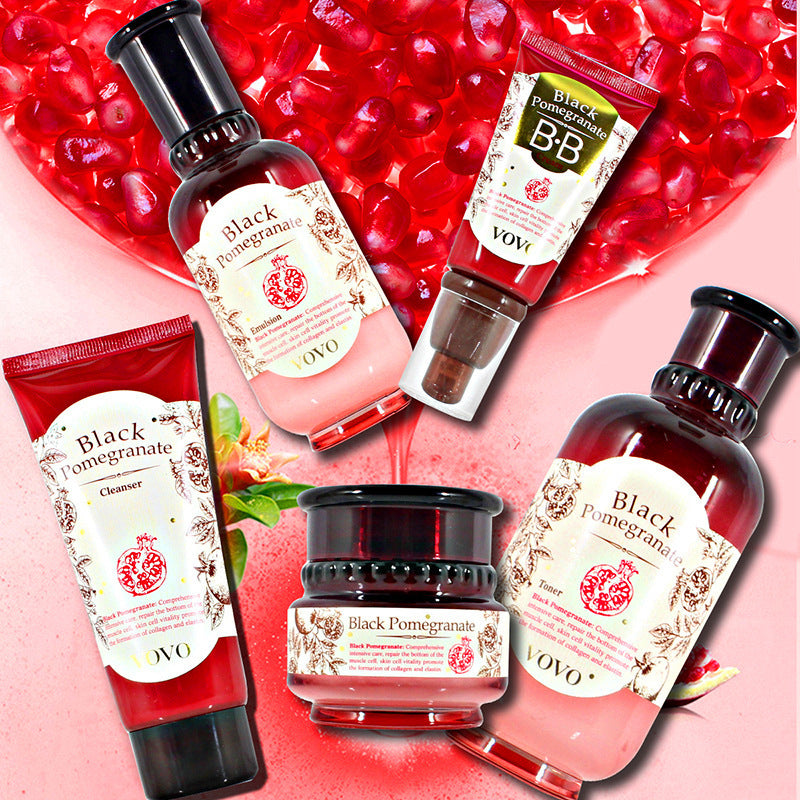 VOVO Pomegranate Moisturizing & Softening Skincare -Pomegranate Milk, Cream, Serum, Eye Cream, Pomegranate Cleanser