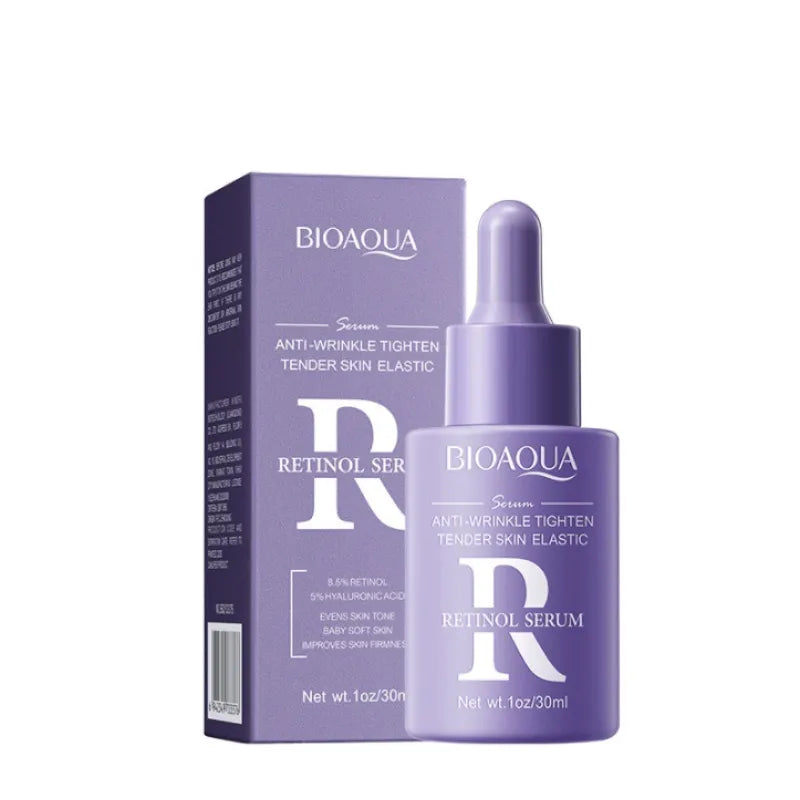BIOAQUA Retinol, Vitamin C, Hyaluronic Acid Serum Set - Anti-Wrinkle, Skin Tone Balancing, Dark Spot Reducing, Moisturizing, Repairing 3-piece set