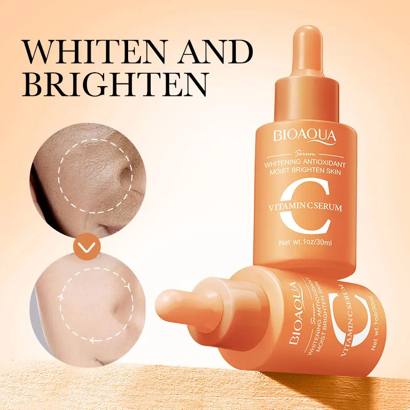 BIOAQUA Retinol, Vitamin C, Hyaluronic Acid Serum Set - Anti-Wrinkle, Skin Tone Balancing, Dark Spot Reducing, Moisturizing, Repairing 3-piece set