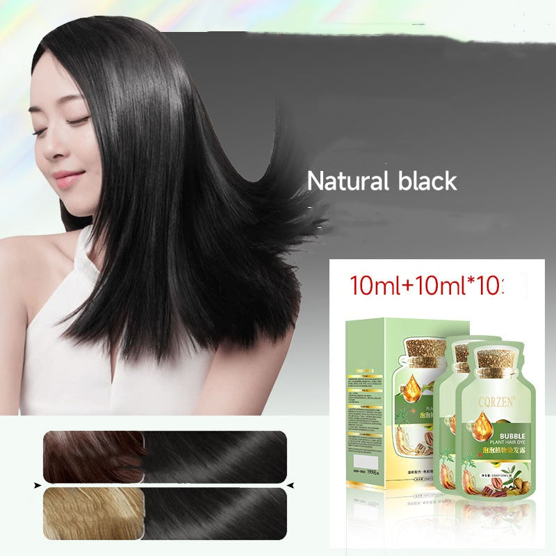 CORZEN Plant Bubble Hair Dye (200ml) – Ammonia-Free, Easy Foam Application, Natural Hair Color
