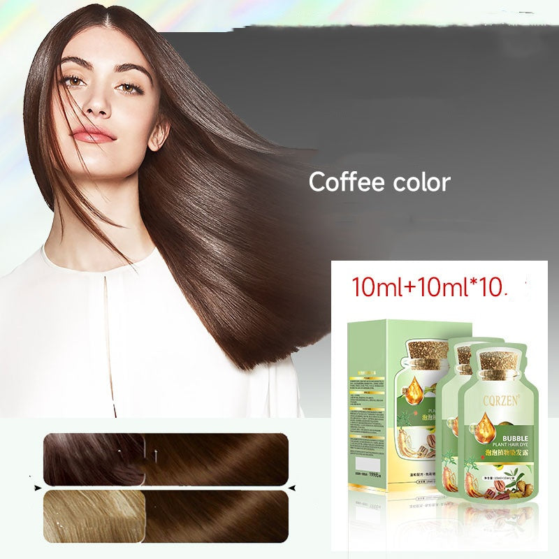 CORZEN Plant Bubble Hair Dye (200ml) – Ammonia-Free, Easy Foam Application, Natural Hair Color