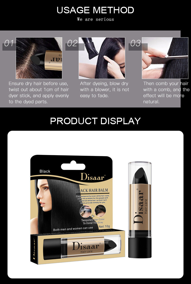 DISAAR Hair Color Pen – Temporary Botanical Hair Dye for Instant Color Touch-Ups (10g)