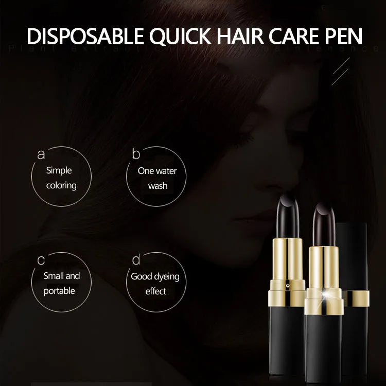 LA MILLEE Instant Single-Use Hair Dye Pen – Temporary White Hair Cover, Botanical & Portable