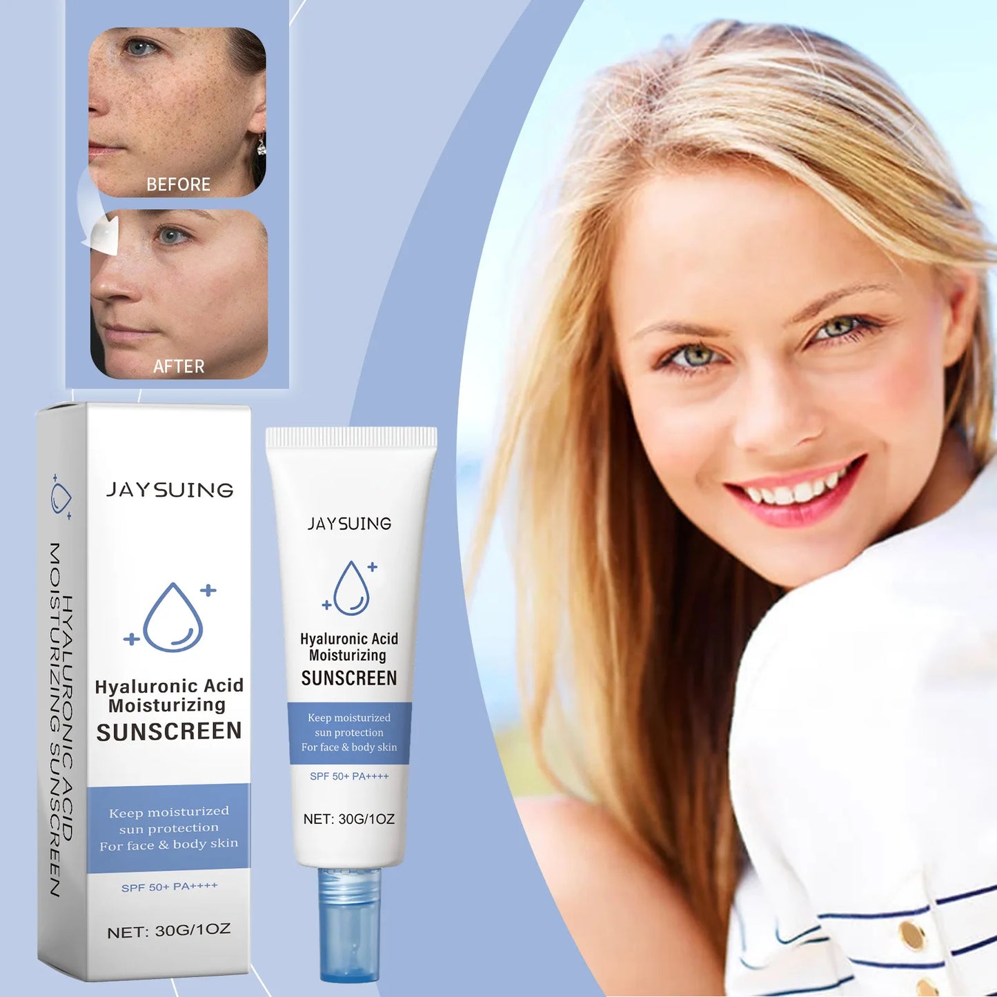 JAY SUING Hyaluronic Acid Moisturizing Sunscreen - SPF 50+ PA++++