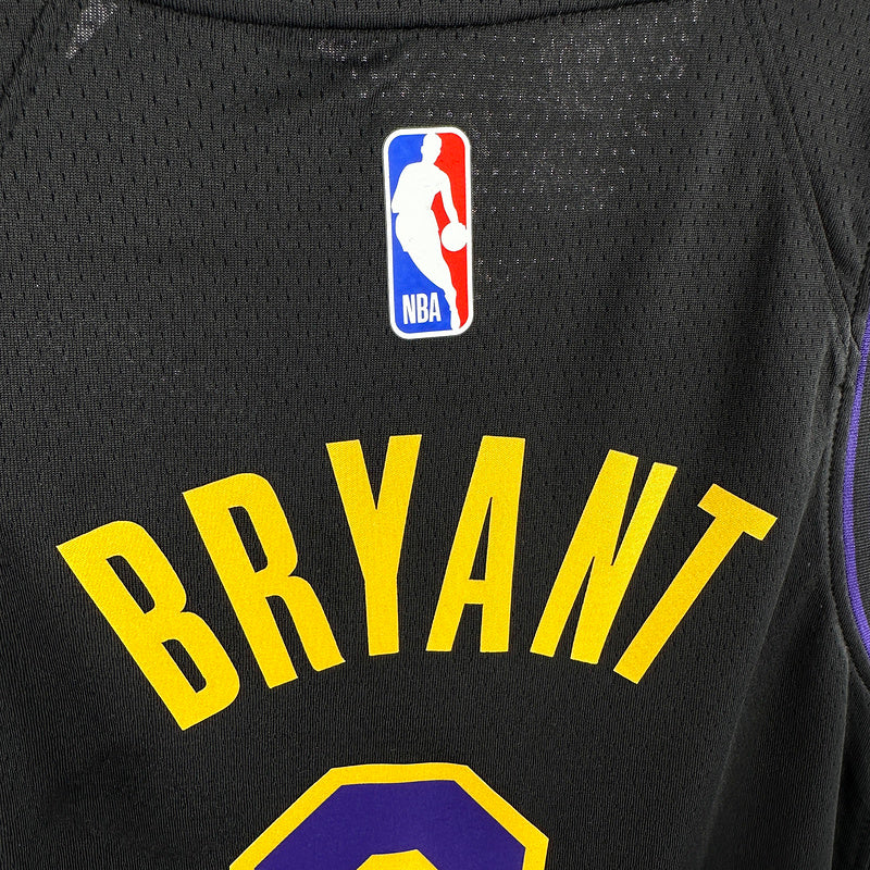 Lakers BRYANT #8 Black Kids City Edition NBA Jersey