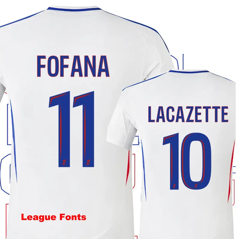 Lyon Home Player Version Soccer Jersey
