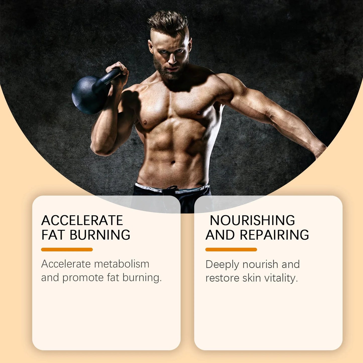 East Moon Men's Hot Cream: Slimming, Firming & Moisturizing Workout Enhancer with Ginger & Grape Seed Oil