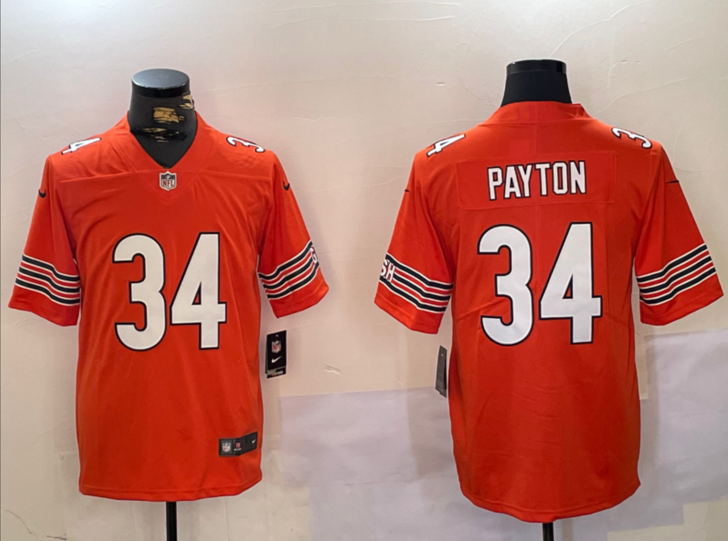 NFL Chicago Bears Williams, Odunze, Payton, Moore, Fields and Customize Name/Number Jerseys - Quality Fabric Jersey