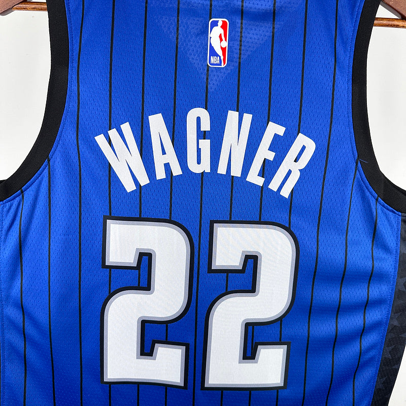 Orlando Magic WAGNER #22 Sapphire Blue NBA Jerseys Hot Pressed