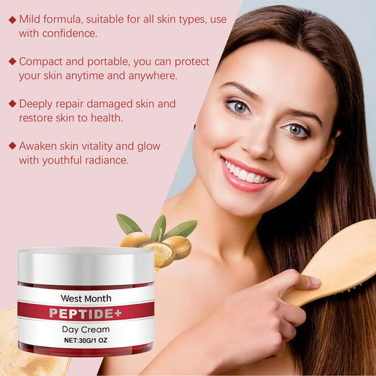WEST MONTH Peptide Day Cream - Firms the Skin, Reduces Expression Lines