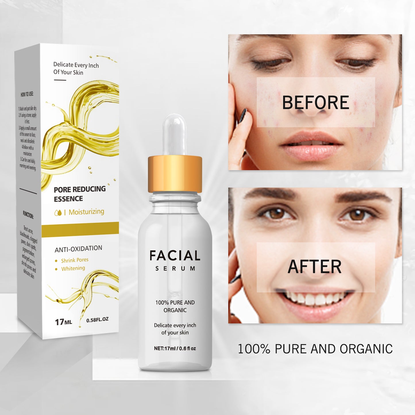 MELAO 2.5% Retinol Anti-Aging Serum – Wrinkle Reduction, Brightening & Hydrating (17ml)