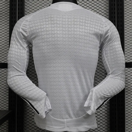 Real Madrid Home Long Sleeve Player Version Soccer Jersey