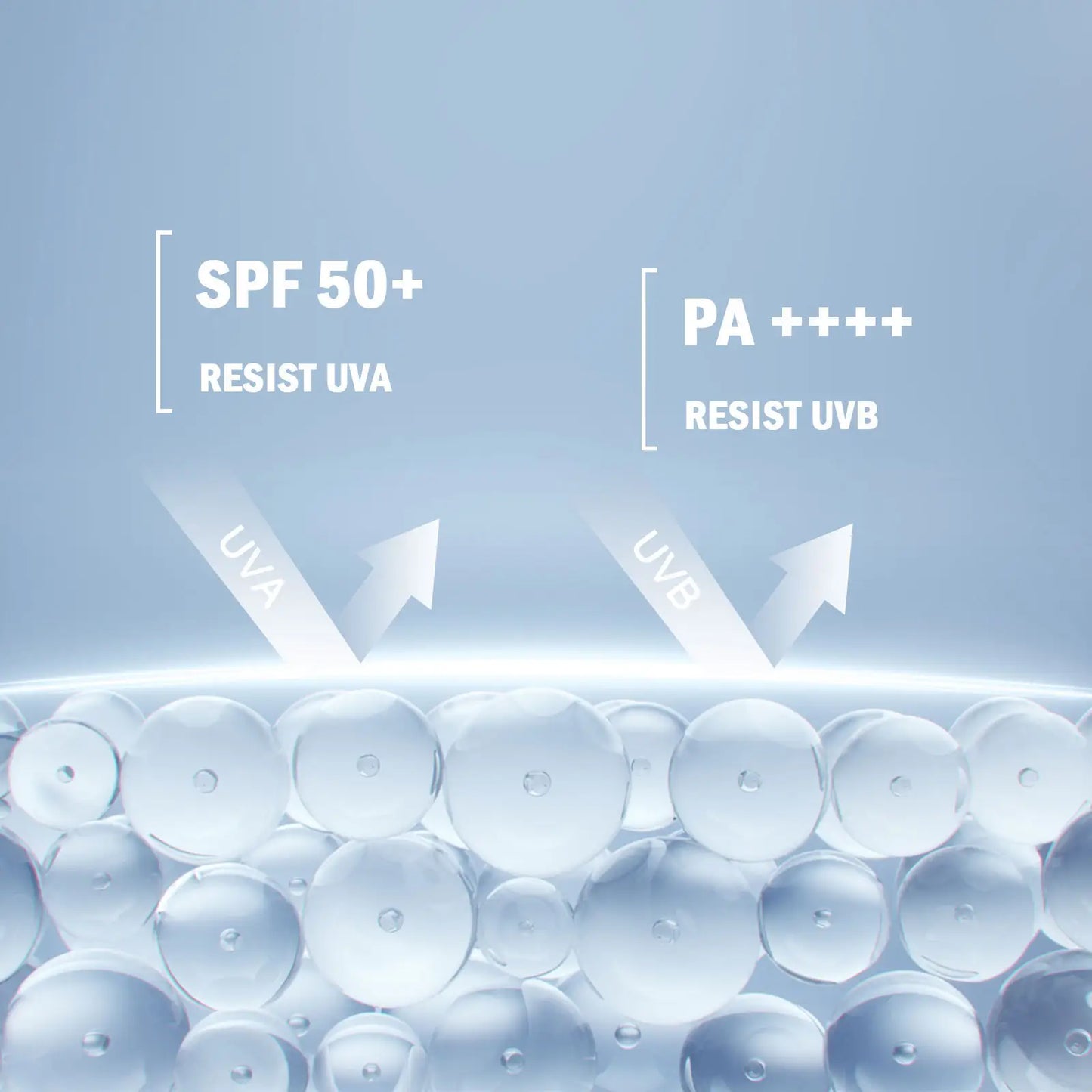 Gel solar líquido HOYGI con ácido hialurónico y protección fuerte contra rayos UVA/UVB SPF50+ PA++++, 50 g