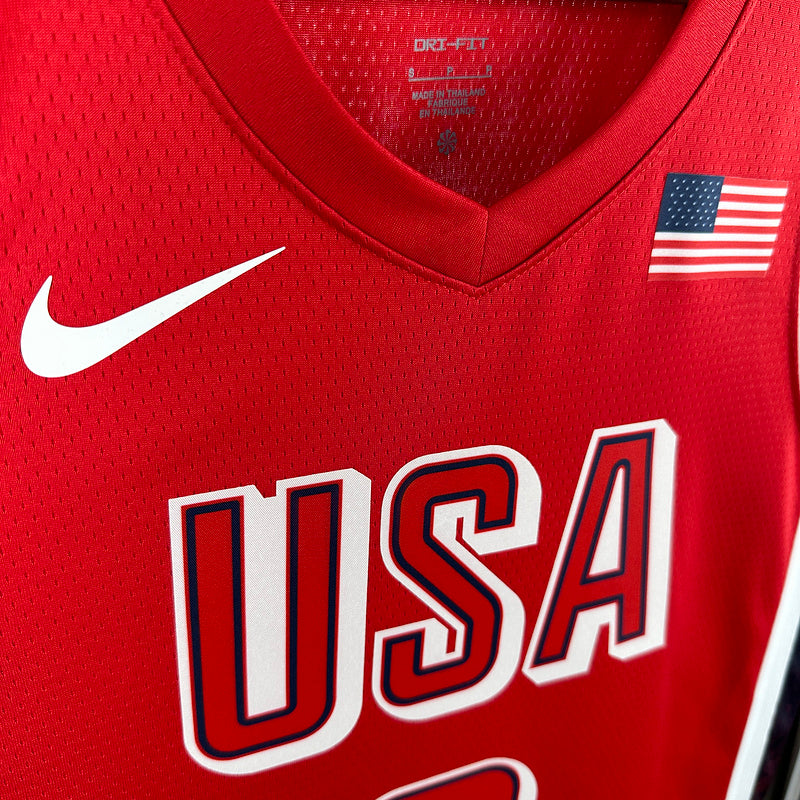Team USA JAMES #6 Red NBA Jersey