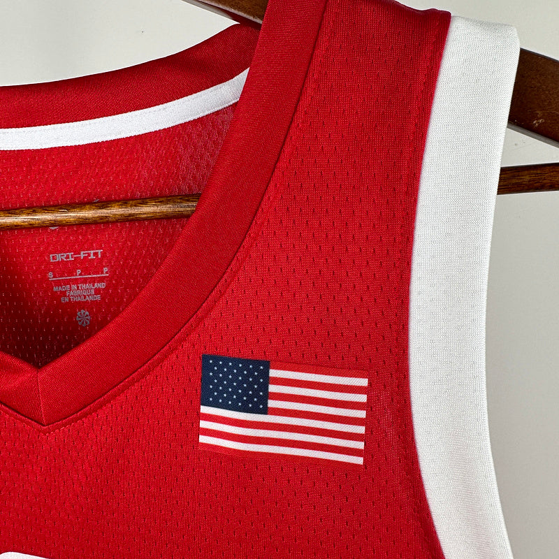 Team USA JAMES #6 Red NBA Jersey