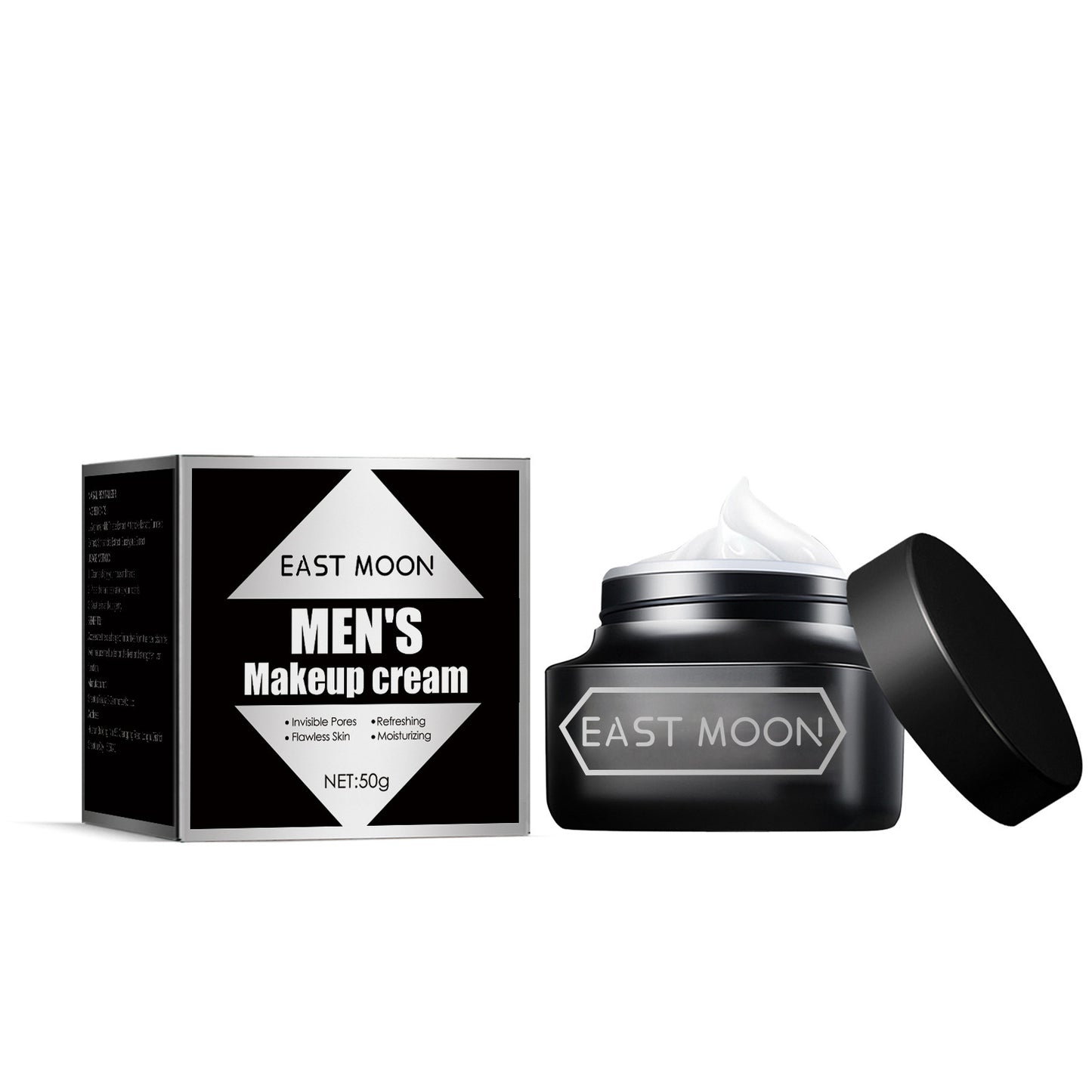 Crema EAST MOON Men's Veil: Corrector de tono de piel impecable, corrector de cicatrices de acné y poros (50 g) - Blanqueamiento de la piel