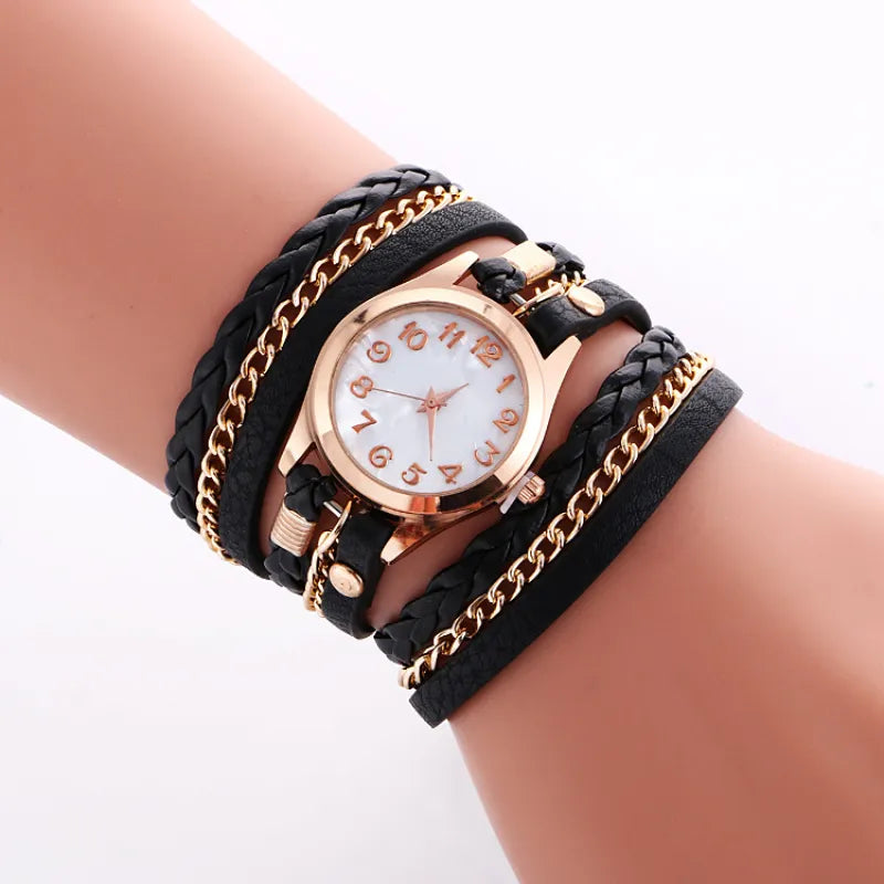 Conjunto de pulsera y reloj bohemios