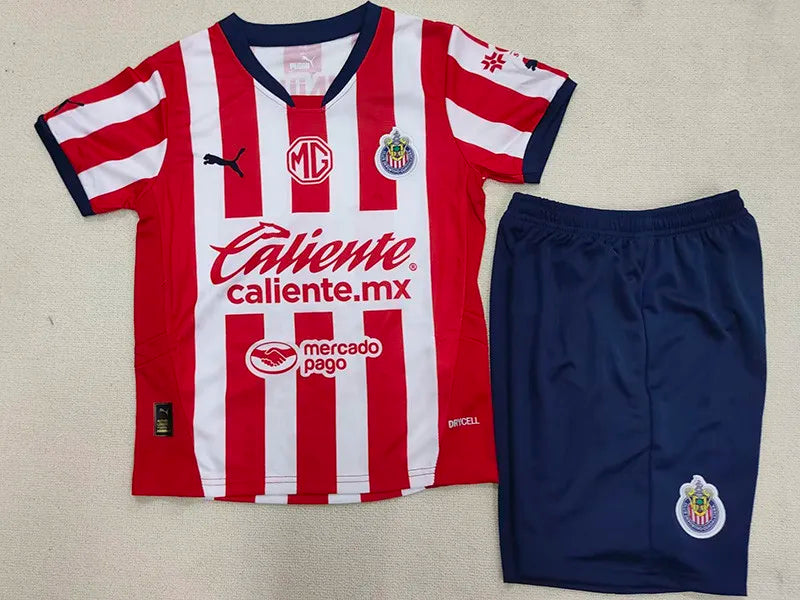2025 Chivas Home Kids Soccer Jersey