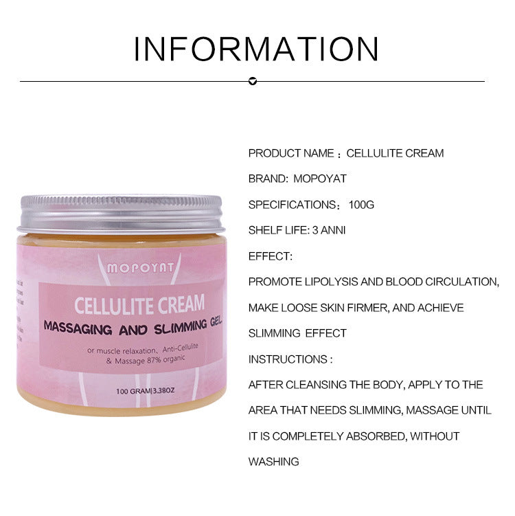 MOPOYAT Turmeric Oil Slimming & Cellulite Reduction Cream (100g) – Firms Skin & Boosts Fat Burning