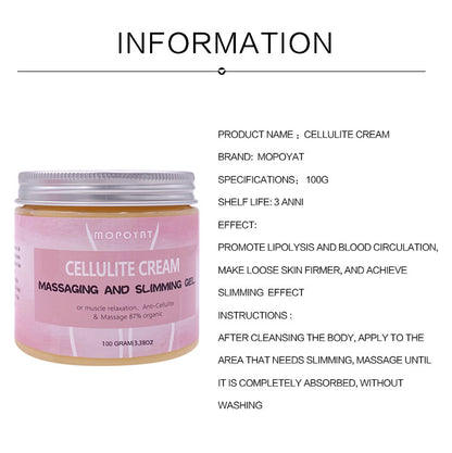 MOPOYAT Turmeric Oil Slimming & Cellulite Reduction Cream (100g) – Firms Skin & Boosts Fat Burning
