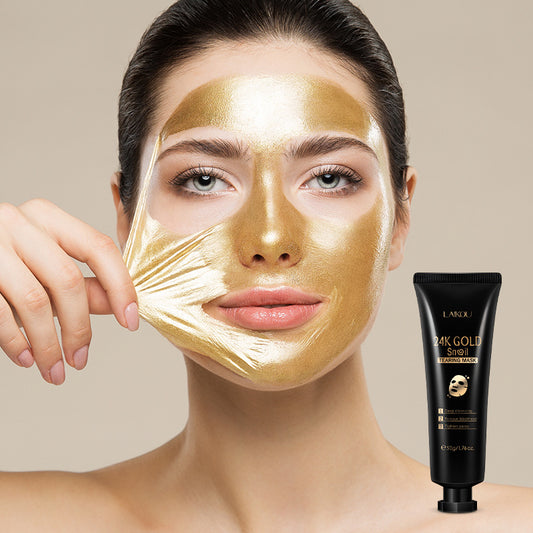 LAIKOU 24K Gold Snail Essence Peel-Off Mask – Anti-Aging, Anti-Wrinkle & Hydrating Facial Mask (50g)