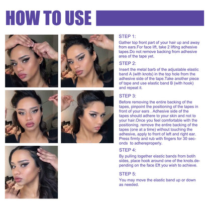 Facial Invisible Lifting Patch Shaping And Firming The Face