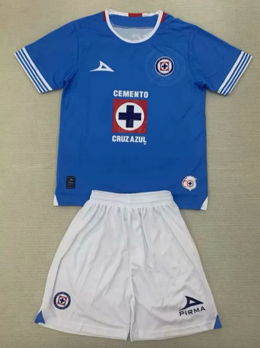 2025 Cruz Azul Home Kids Soccer Jersey
