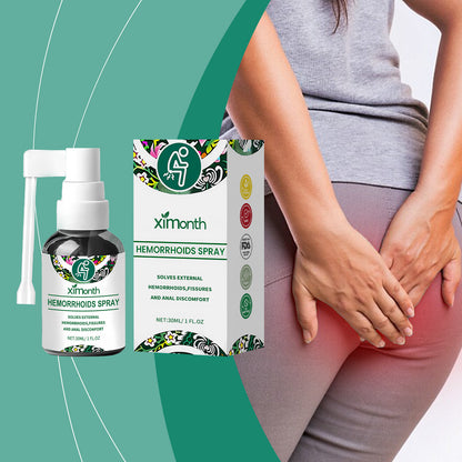XIMONTH Spray para el cuidado perianal a base de hierbas: spray para hemorroides