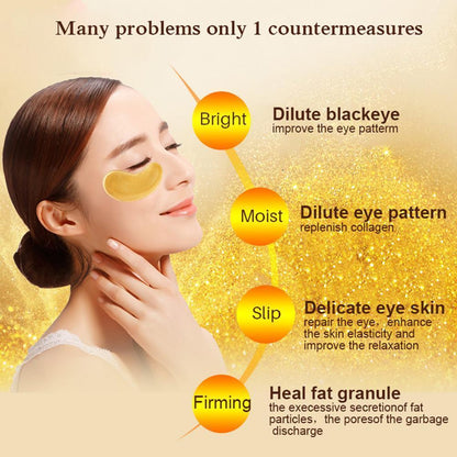 BEAUTY GOLD Korean Gold Crystal Collagen Masks, Anti-Aging, Acne Eye Mask