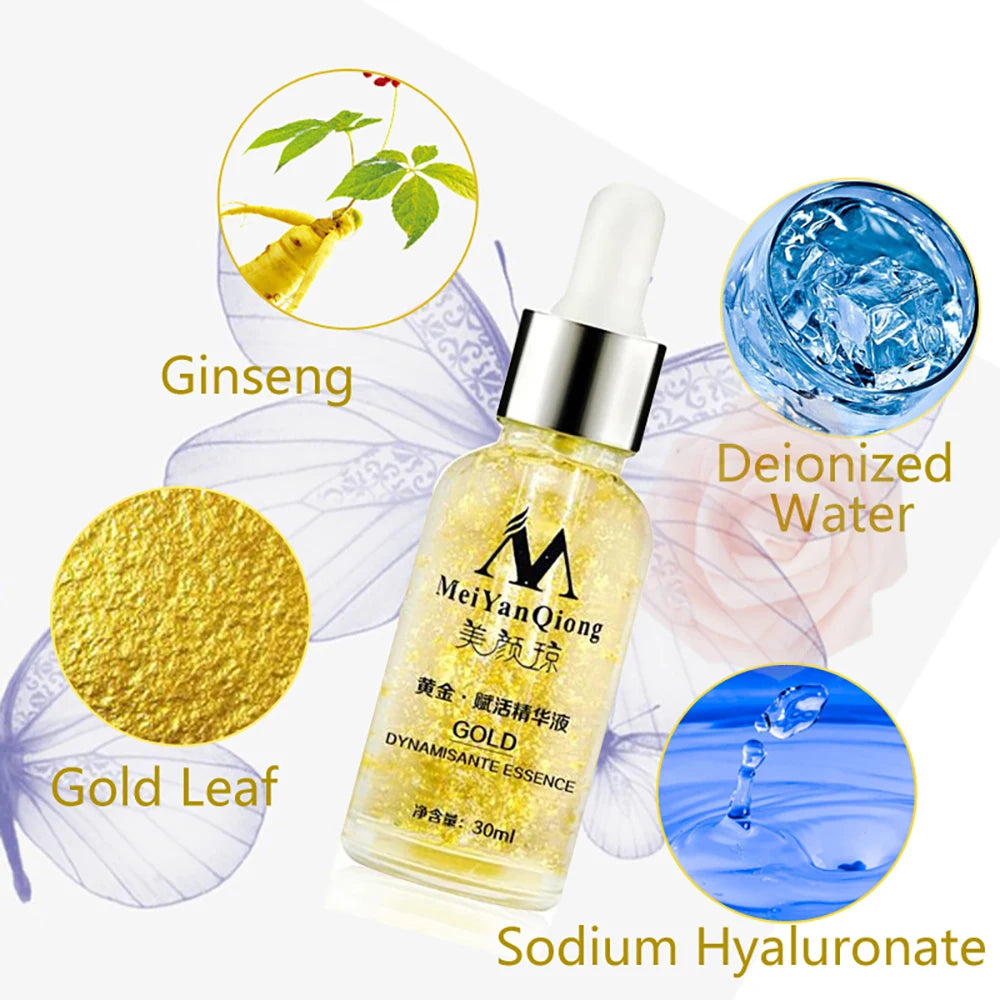 MEI YAN QIONG Pure 24K Gold Anti-Aging, Anti-Wrinkle, Collagen Whitening, Moisturizing Hyaluronic Acid Day Cream - Buy 3 Pay For 2