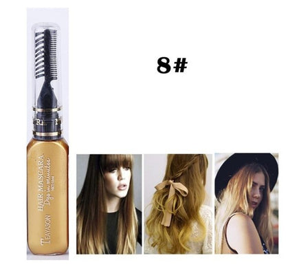Temporary Hair Dye Mascara - 13 Colors Temporary Hair Dye Mascara Hair Dye Cream Non-toxic DIY Hair Dye Pen
