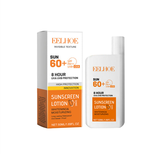 EELHOE Sunscreen Lotion SPF 60+ PA+++ - Refreshing Sunscreen Moisturizing Breathable Facial