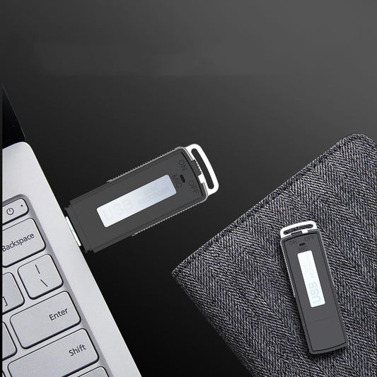 USB Rechargeable Voice Recorder with One-Touch Recording and Auto Pause Feature When Sound Stops