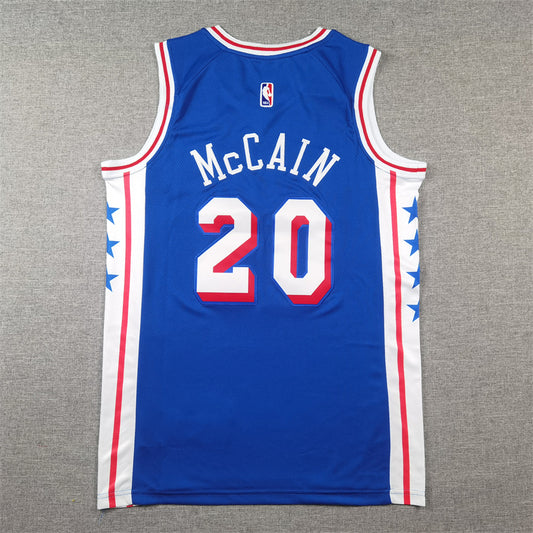Philadelphia 76ers McCAIN  # 20 Blue NBA Jerseys
