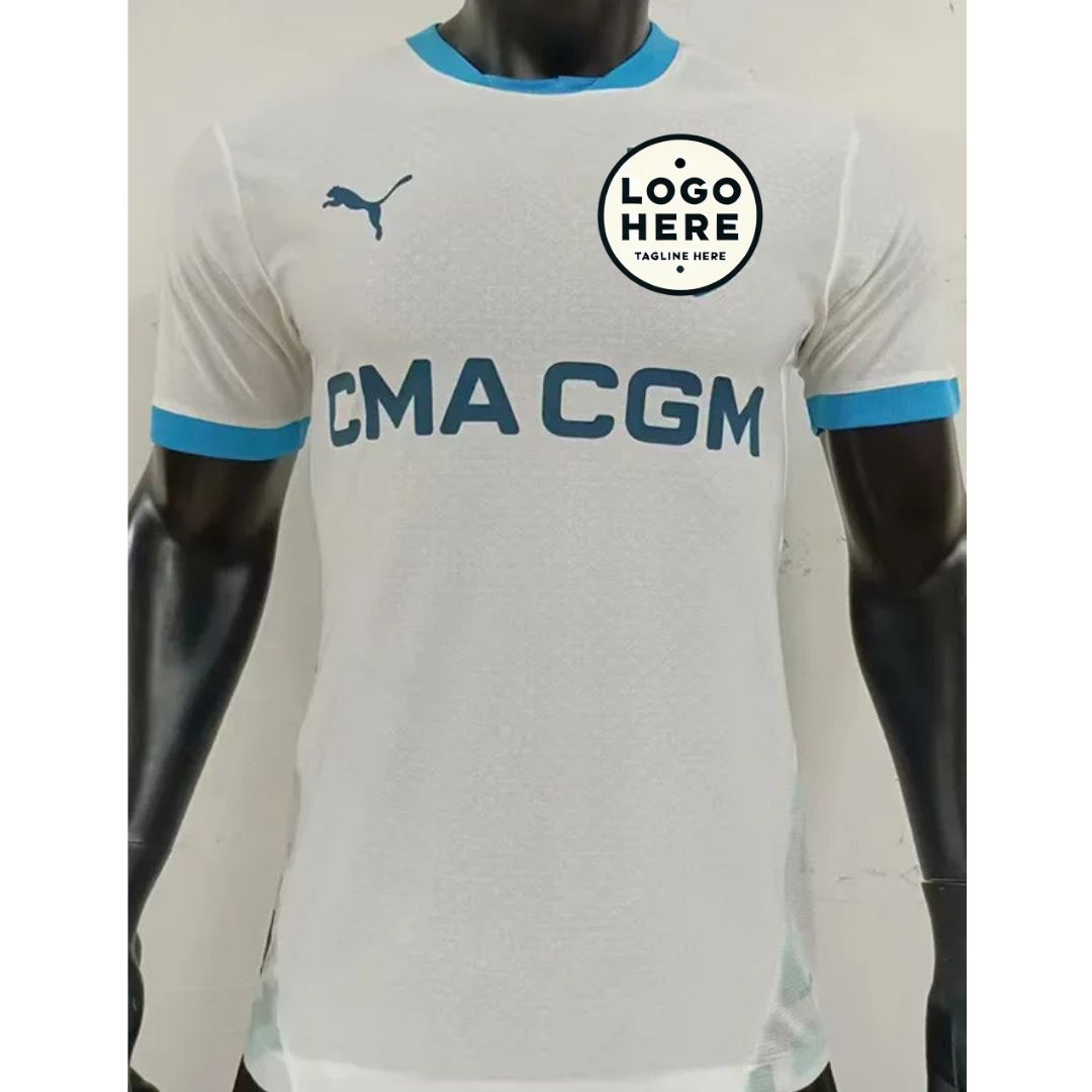 Marseille Home Player Version Soccer Jersey