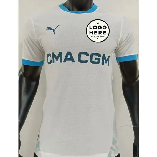 Marseille Home Player Version Soccer Jersey
