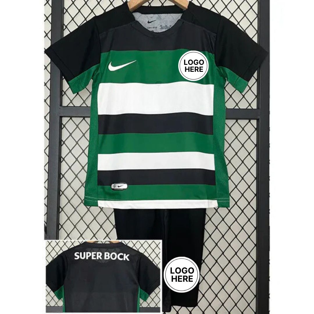 2025 Sporting Lisbon Home Kids Soccer Jersey