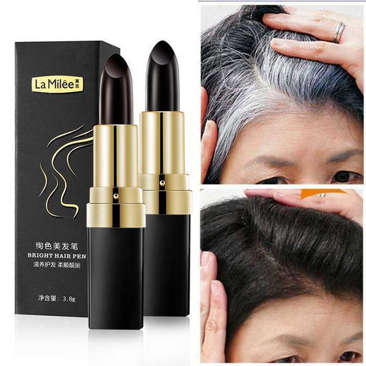 LA MILLEE Instant Single-Use Hair Dye Pen – Temporary White Hair Cover, Botanical & Portable