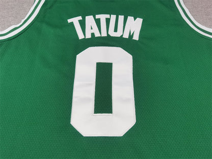 Boston CELTICS TATUM #0 White Top Quality Hot Pressing Green NBA Jersey