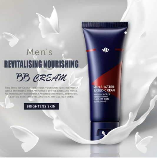 Men's Revitalizing BB Cream & Concealer – Water-Based, Lightweight Foundation for Tone Correction (30g)