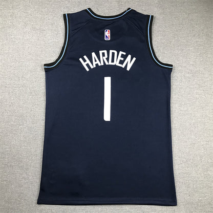 Los Angeles Clippers HARDEN #1  New City Navy Blue NBA Jerseys