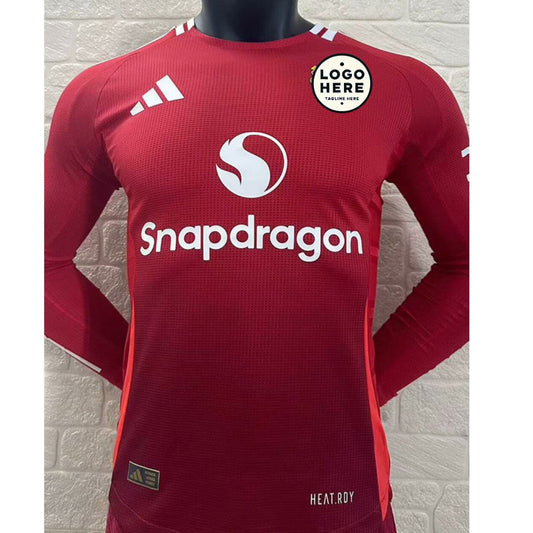 MANU Home Long Sleeve Player Version Soccer Jersey