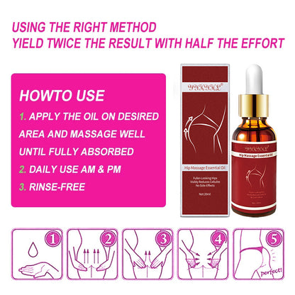 Butt Lifting, Shaping, Firming, and Cellulite Reducing Massage Oil Cream