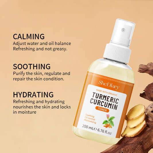 Turmeric Skincare Set - Cream, Essence, Oil, Cleanser - Cleanses, soothes, and rejuvenates the skin
