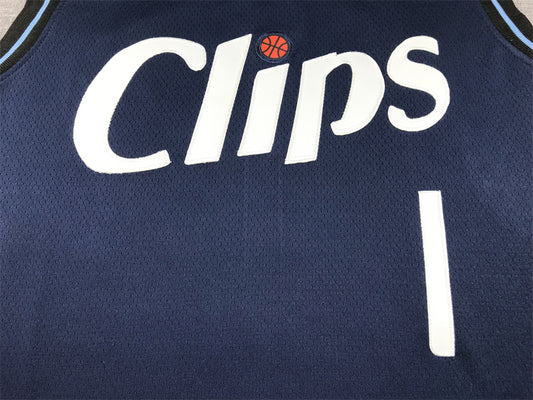 Los Angeles Clippers HARDEN #1  New City Navy Blue NBA Jerseys