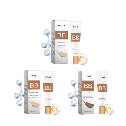 Protective BB Cream Concealer – Lightweight Liquid Foundation (30g) in Natural, Ivory, Wheat Shades